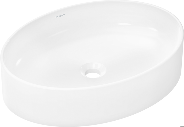 HG Aufsatzwaschtisch Xuniva D 550x400mm o.Hahnloch u.Überlauf weiß