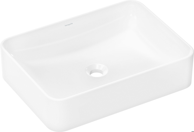 HG Aufsatzwaschtisch Xuniva Q 550x400mm o.Hahnloch u.Überlauf weiß