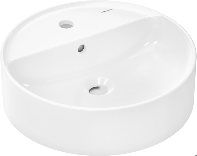 HG Aufsatzwaschtisch Xuniva S 450x450 mm mi.Hahnloch u.Überlauf weiß