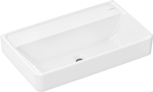HG Waschtisch Compact Xanuia Q 650x390mm ohne Hahnloch u.Überlauf weiß