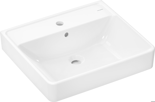 HG Aufsatzwaschtisch geschli.Xanuia Q 550x480mm m.Hahnloch/Überlauf weiß