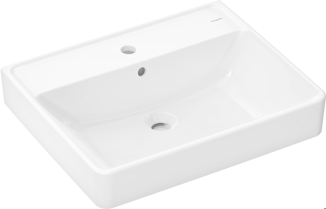 HG Aufsatzwaschtisch geschli.Xanuia Q 600x480mm m.Hahnloch u.Überlauf weiß