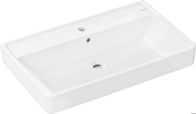 HG Aufsatzwaschtisch geschli.Xanuia Q 800/480mm mit Hahnloch u.Überlauf weiß