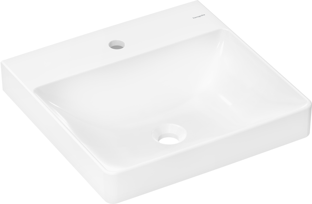 HG Handwaschbecken Xelu Q 500x480 mm mit Hahnloch ohne Überlauf weiß