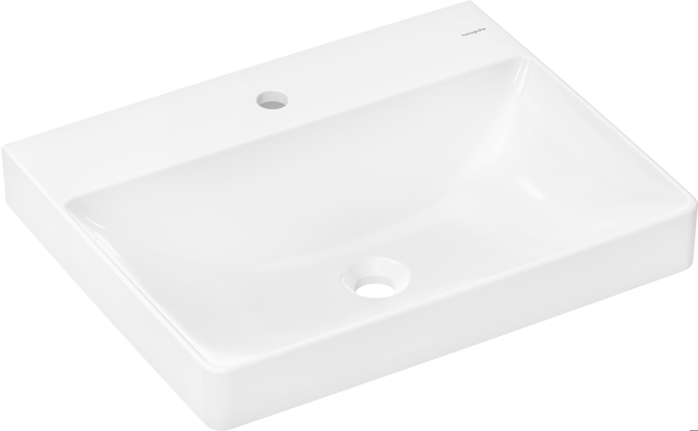 HG Waschtisch Xelu Q 600x480 mm mit Hahnloch ohne Überlauf weiß