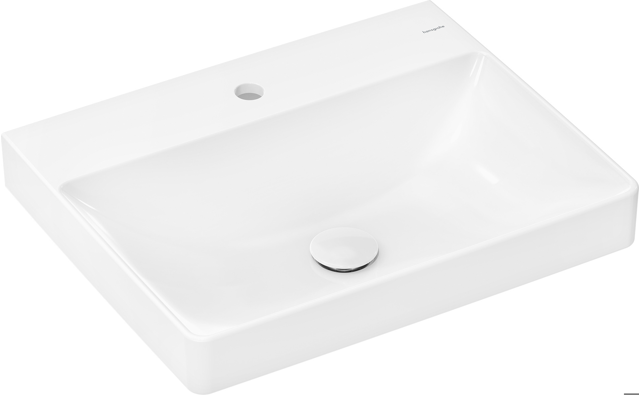 HG Waschtisch Xelu Q 600x480mm mi.Hahnloch oh.Überlauf, SmartClean weiß