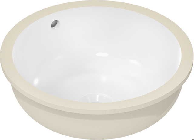 HG Unterbauwaschtisch Xuniva S 350x350mm o.Hahnl.m.Überlauf SMC weiß