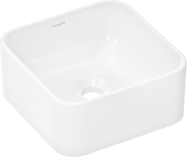 HG Aufsatzwaschtisch Xuniva Q 300x300mm o.Hahnloch u.Überlauf SMC weiß