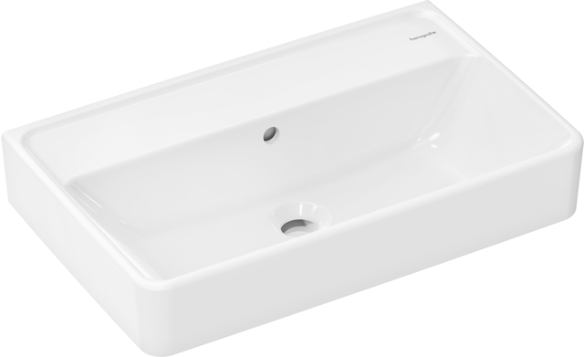 HG Waschtisch Compact Xanuia Q 600x370mm ohne Hahnloch m.Überlauf,SmartClean weiß
