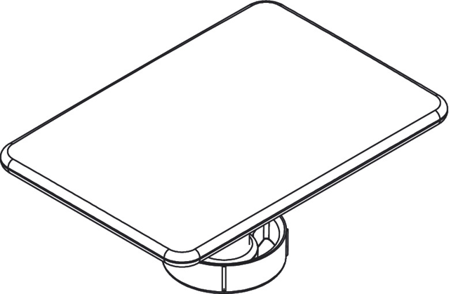 HG Keramik Stopfen 80mm eckig weiß