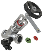 NIRO Drosselventil, mit Entleerventil, AG, DN 20 