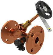 stop valve, with drain valve, flanged, DN 100 