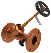 combined stop and antipollution check valve, with drain valve, DN 100 