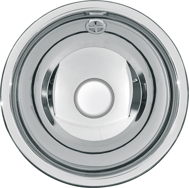 AR Rundbecken, RONDO, Edelstahl, 295x119 mm, Überlauf, seidenmatt