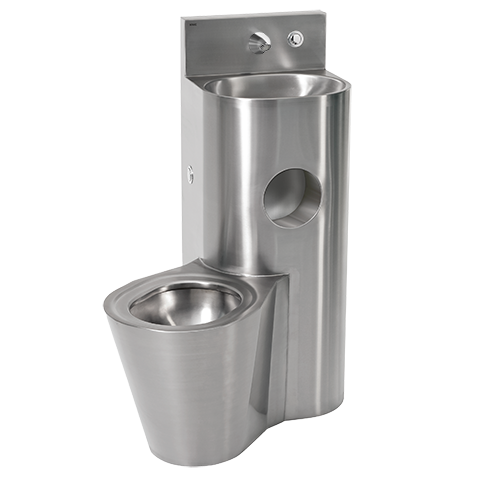 AR Sanitärkombination, HEAVY DUTY, Edst., Hw.-Mont., SPK, hydr., WC links