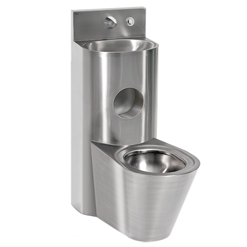 AR Sanitärkombination, HEAVY DUTY, Edst., Hw.-Mont., SPK, hydr., WC mittig