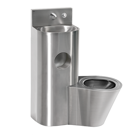 AR Sanitärkombination, HEAVY DUTY, Edst., Hw.-Mont., SPK, hydr., WC rechts