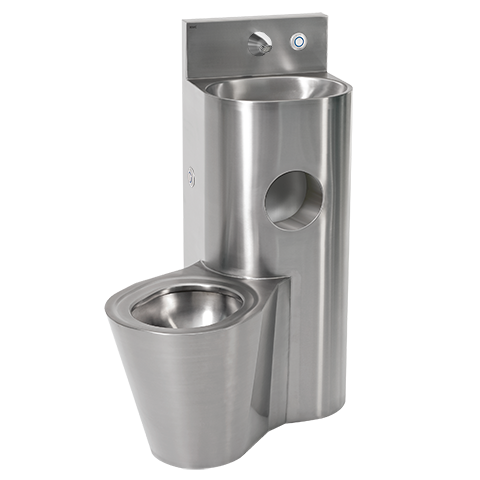 AR Sanitärkombination, HEAVY DUTY, Edst., Hw.-Mont., SPK, elektr., WC links