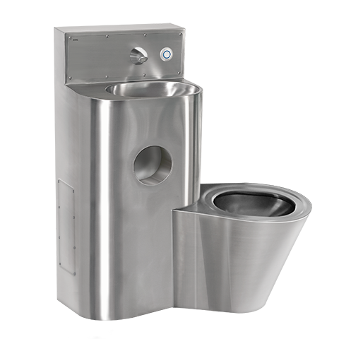 AR Sanitärkombination, HEAVY DUTY, Edst., W.Mont., SPK, elektr., WC rechts