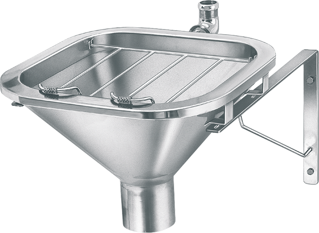 AR Fäkalausguss, SIRIUS, Edelstahl, 470x360x580 mm, Klapprost