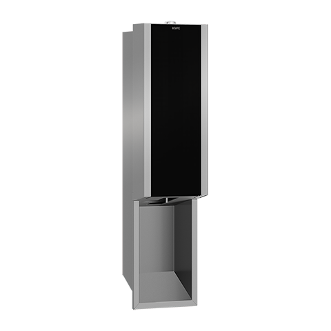 AR Seifensp., EXOS, elek., Edelstahl, UP, 124x500x120mm, Front ESG schwarz