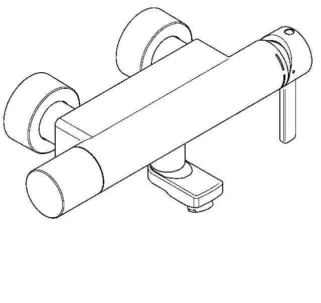 AR Einhebel-Wandbatterie, F5, 41C, Schwenkauslauf, 155 mm, Hygieneeinheit