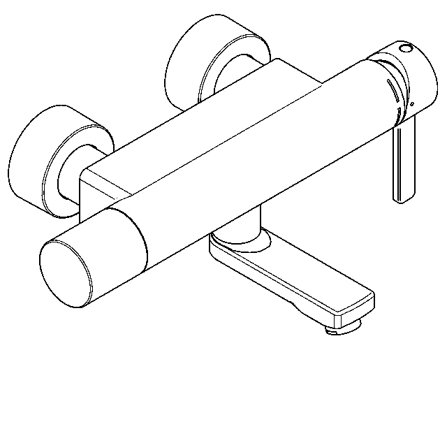 AR Einhebel-Wandbatterie, F5, 41C, Schwenkauslauf, 215 mm, Hygieneeinheit