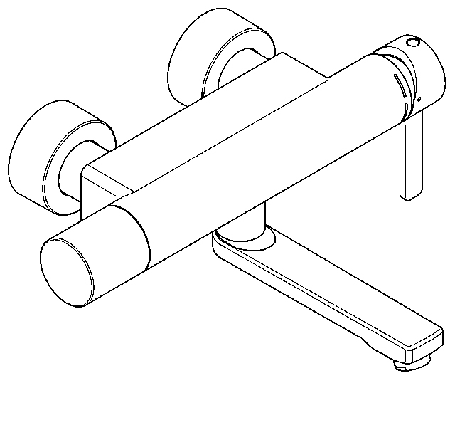 AR Einhebel-Wandbatterie, F5, 41C, Schwenkauslauf, 275 mm, Hygieneeinheit