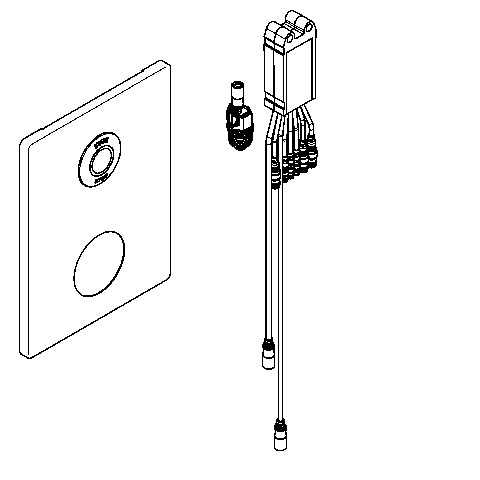 AR Umrüstsatz, A3000open, Piezo-Taster, Elektronikmodul, Abdeckplatte, 24 VDC