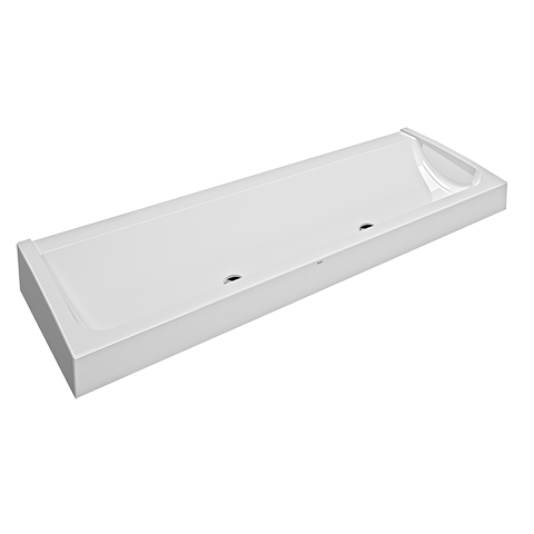 AR Waschrinne, FUTURA exklusiv, MIRANIT, 1800x170x570 mm, 2 Ablaufventile