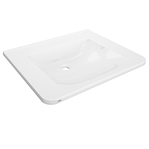AR Einzelwaschtisch, MEDCARE, MIRANIT, 650x150x550 mm, weiß