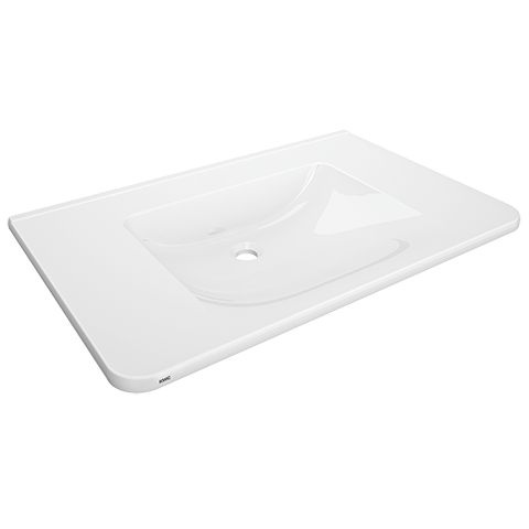 AR Einzelwaschtisch, MEDCARE, MIRANIT, 850x150x550 mm, weiß