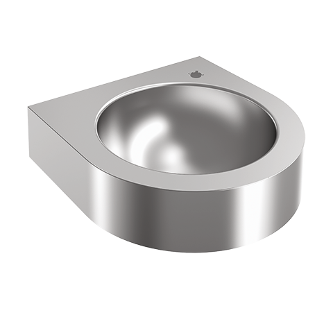 AR Wandtrinkbrunnen, ANIMA, Edelstahl, 315x112x320 mm, Hahnloch