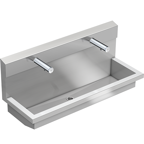 AR Waschplatzeinheit, PLANOX, Edst., 1200x530x440 mm, 2xWandventil elektron.