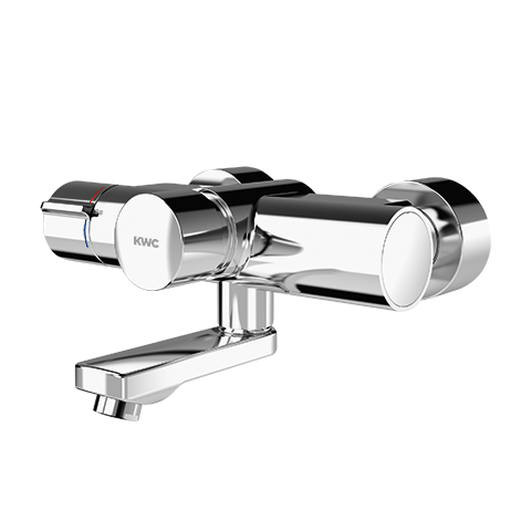 AR Wandbatterie, F5, hydr., Thermostat, Schwenkauslauf, 135 mm, für C-Modul