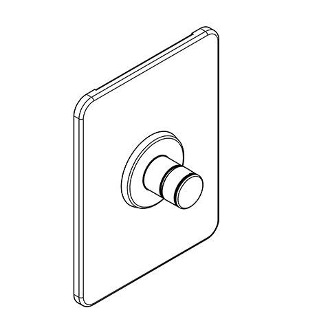 AR Durchgangsventil, F3, hydraulisch, DN20, o. Mischung, UP, Fertigbauset