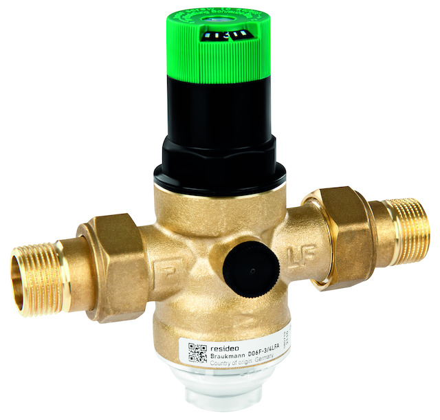Resideo Druckminderer D06F-LF Messing bleifrei, Tülle 1