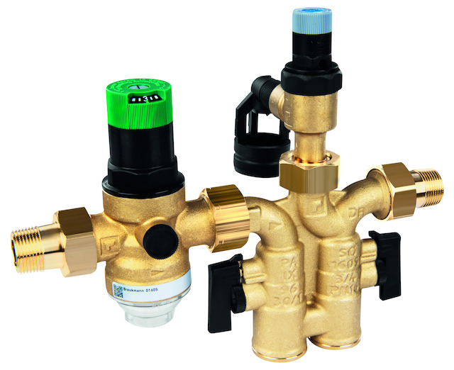 Resideo Sicherheitsgruppe SG160SD mit Druckminderer, Messing AA, 3/4 