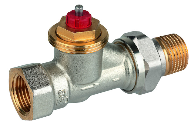 Resideo Thermostatventilkörper FX Messing vernickelt, Durchgang, 3/8