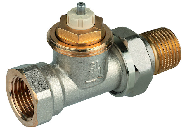 Resideo Thermostatventilkörper SX Messing vernickelt, Durchgang kurz, 3/4