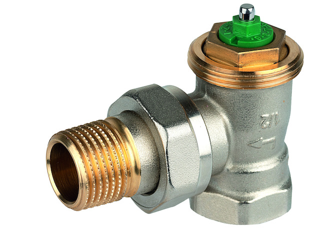 Resideo Thermostatventilkörper LX Messing vernickelt, Eck, 3/4