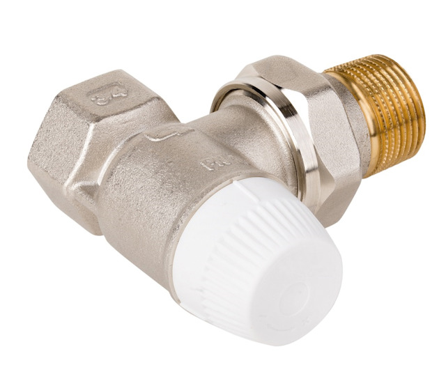 Resideo Thermostatventilkörper H Messing, vernickelt Eck, 3/4