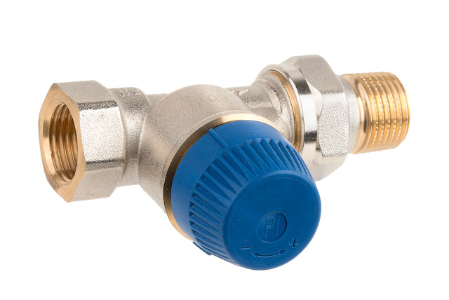 Resideo Thermostatventil Kombi-TRV Messing vernickelt, Durchgang, DN20