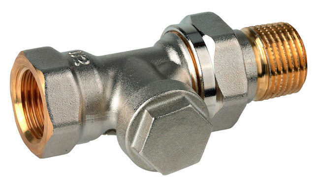 Resideo Rücklaufverschraubung Verafix Messing, vernickelt, Durchgang, 3/8