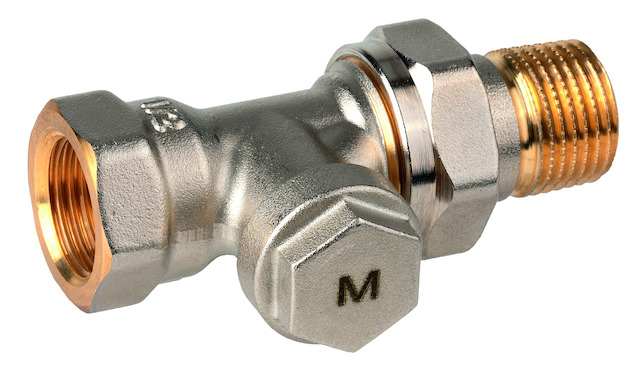 Resideo RL-Verschr vera-Mes-II Rotguss, matt vernickelt Durchgang 3/8