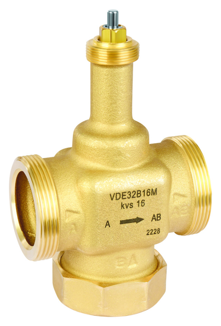 Resideo Zweiwegeventil VDE-M, PN16 DN 32, kvs 16, flach dichtend, stetig