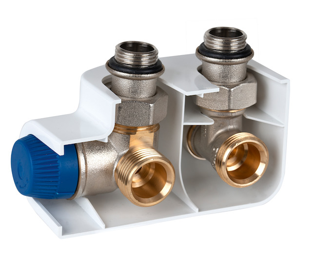 Resideo Anschlussset Therafix Kombi R 1/2, Aussengewinde, rechts