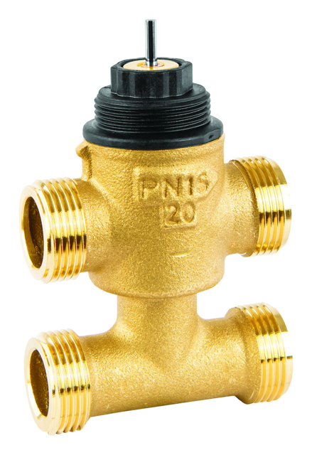 Resideo Dreiwegeventil VYE, PN16 DN15, kvs 0.4, flach dichtend, stetig