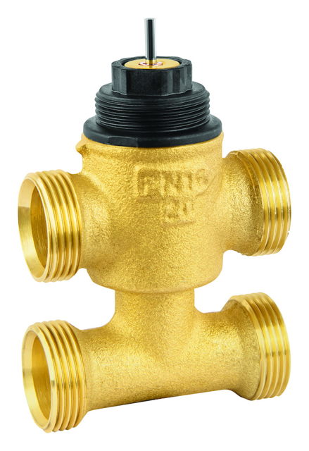 Resideo Dreiwegeventil VYE, PN16 DN20, kvs 4, konisch dichtend, stetig