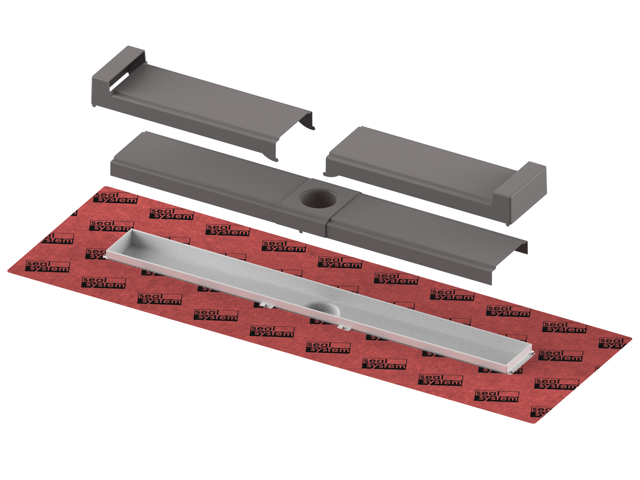 TECEdrainline-Evo Duschrinne, farbig beschichtet, weiß matt, 800 mm